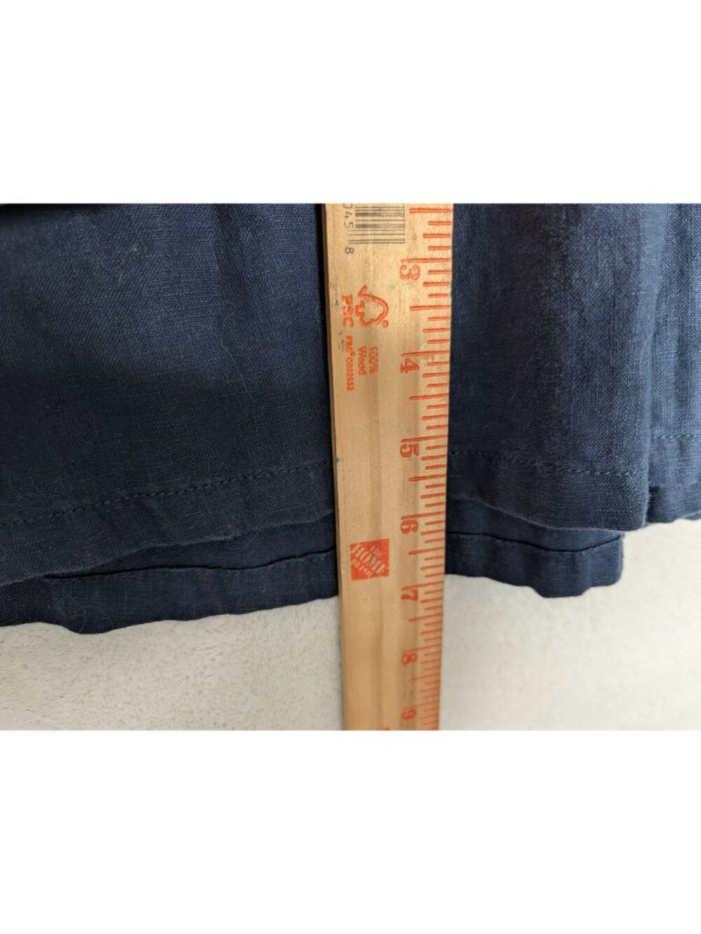 Tommy Hilfiger Linen Womens Navy Sleeveless Midi Dress Button Front & Collar Siz - Picture 7 of 14
